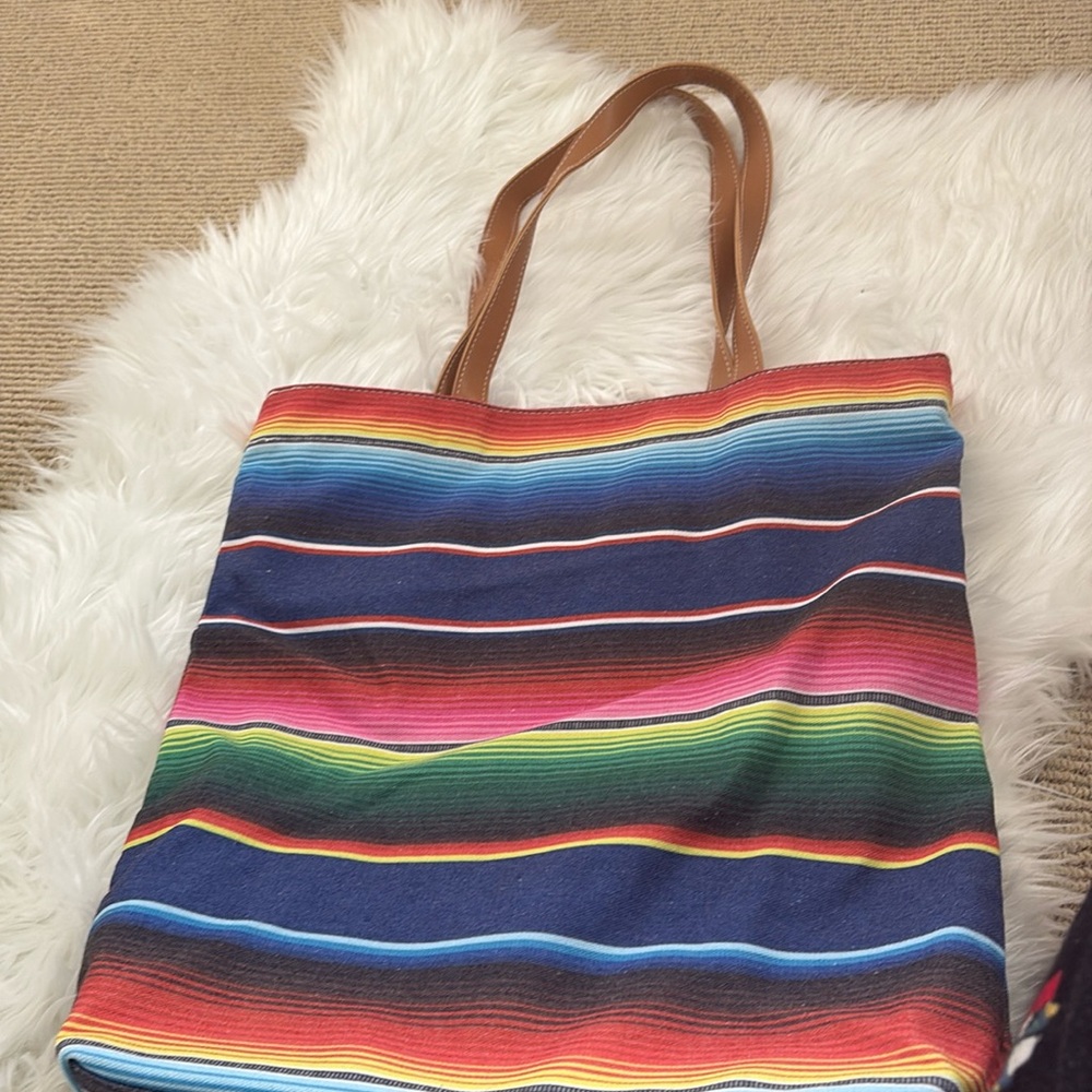 Bloomingdales colorful, festive tote